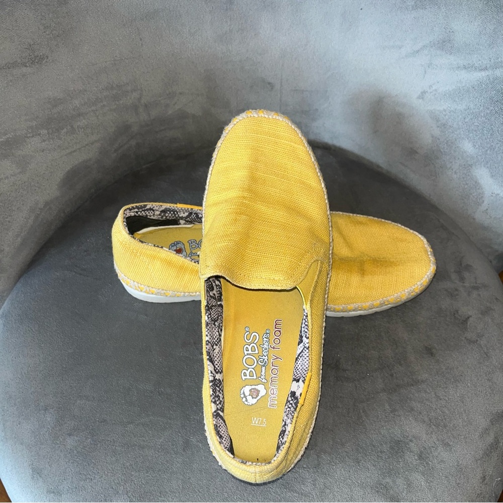 Skechers BOBS Yellow Casual Slip-Ons
